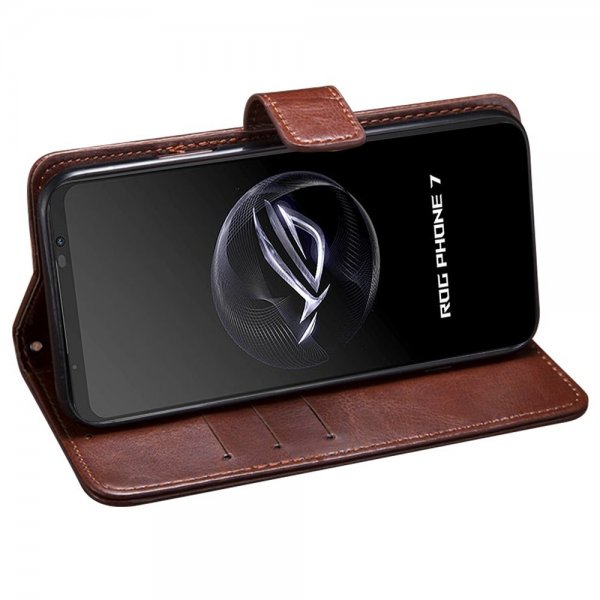 Asus ROG Phone 7 Fodral Lädertextur Svart