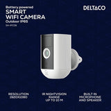 Deltaco Smart Home Batteridriven WiFi Kamera IP54