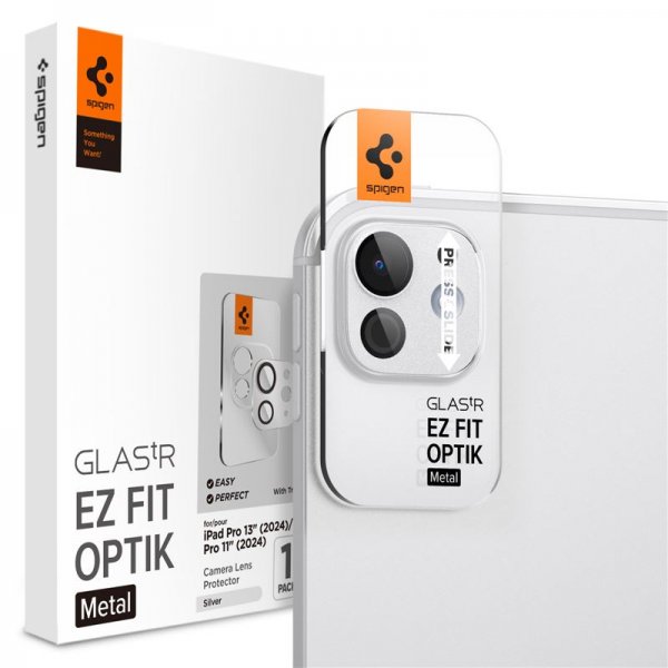 Spigen iPad Pro 11 (M4/M5)/iPad Pro 13 (M4/M5) Kameraskydd Glas.tR EZ Fit Optik Metal Silver