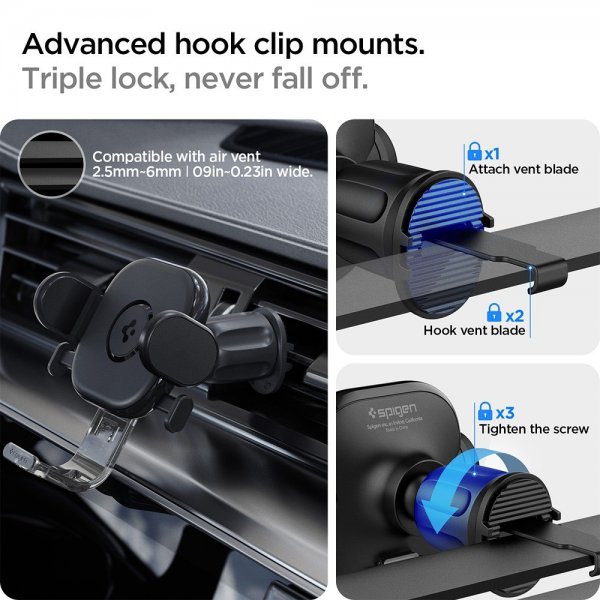 Spigen Bilhållare OneTap Universal Air Vent UTS12 Svart