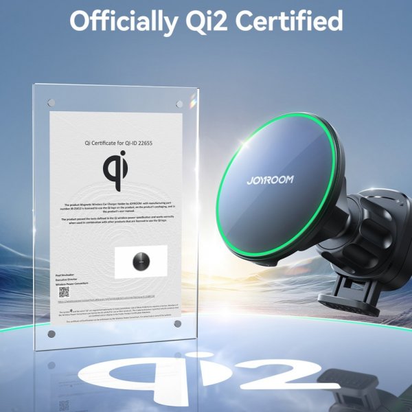 Joyroom Bilhållare Qi2 15W Magnetic Wireless Car Charger Holder