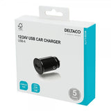 Deltaco Billaddare 12/24V USB-A Car Charger