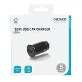 Deltaco Billaddare 12/24V USB-A Car Charger