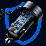 USAMS Billaddare 60W Car Charger with Spring Cable