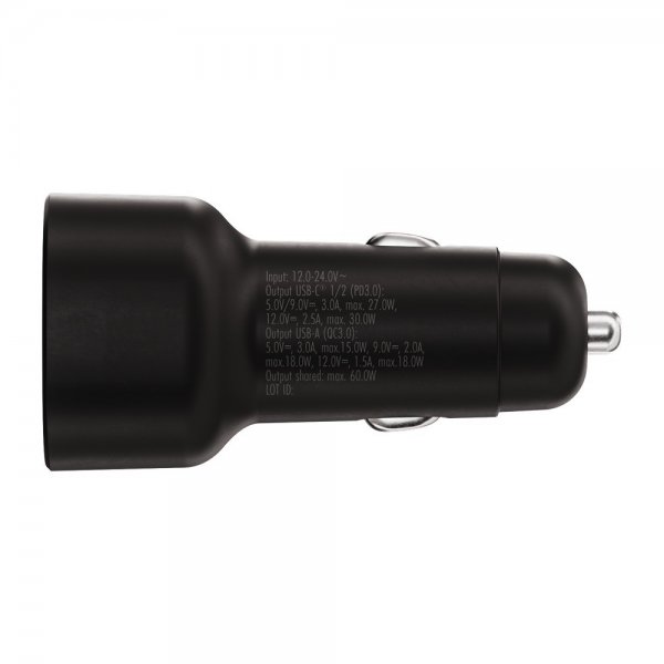 X2O Billaddare 60W Trippel USB-C/USB-A GaN Svart
