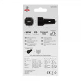 X2O Billaddare 60W Trippel USB-C/USB-A GaN Svart