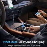 Joyroom Billaddare CCN01 60W Car Charger with Light Button USB-A USB-C