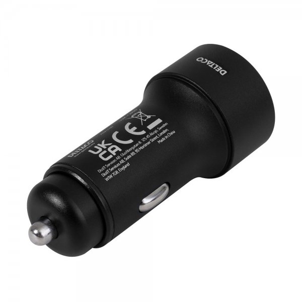 Deltaco Billaddare Fast Charging Dual USB Car Charger