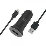 Xqisit Billaddare med Lightning-kabel 1m 12W Svart