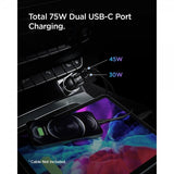 Spigen Billaddare PowerArc ArcStation Dual Port 75W Svart
