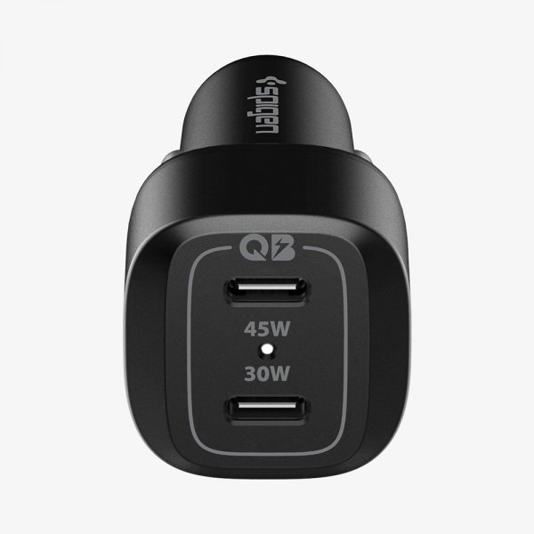 Spigen Billaddare PowerArc ArcStation Dual Port 75W Svart