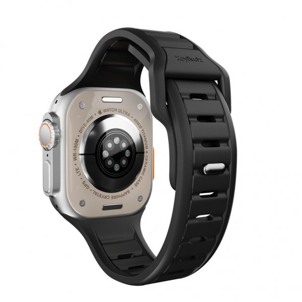 KeyBudz Apple Watch 44/45/46mm/Apple Watch Ultra Armband Journey Carbon Black