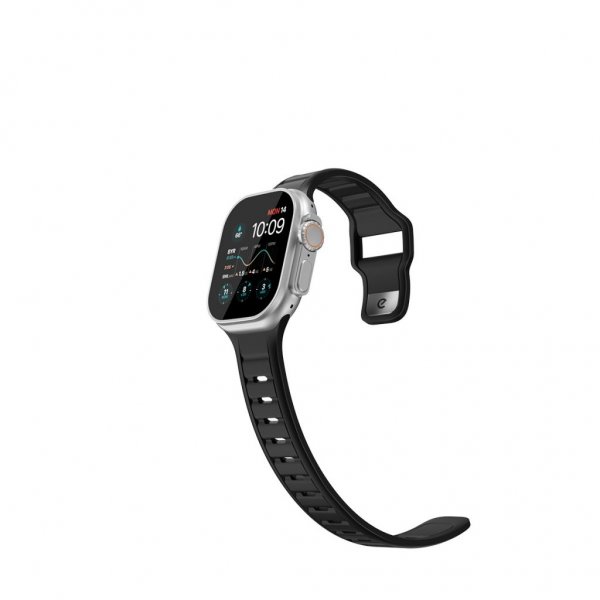 KeyBudz Apple Watch 44/45/46mm/Apple Watch Ultra Armband Journey Carbon Black