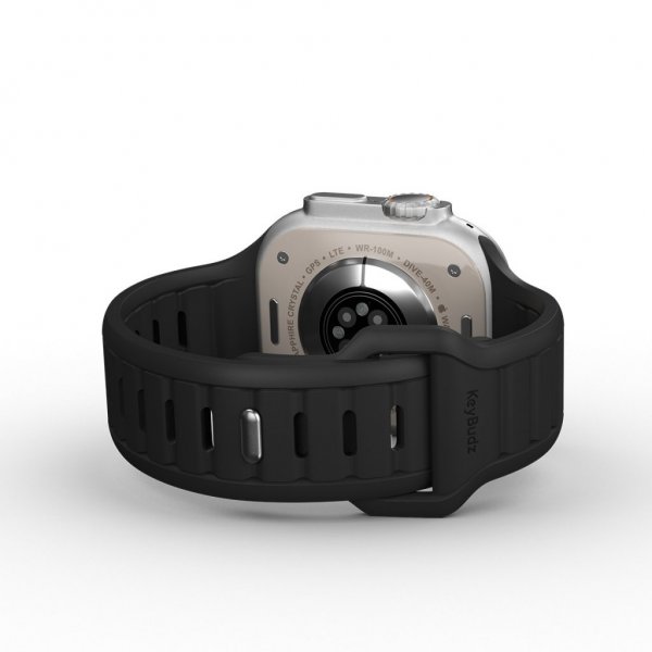 KeyBudz Apple Watch 44/45/46mm/Apple Watch Ultra Armband Journey Carbon Black