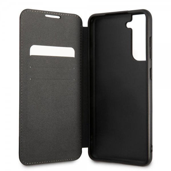 BMW Samsung Galaxy S21 FE Fodral Triangle Pattern & Tricolor Stripe Svart