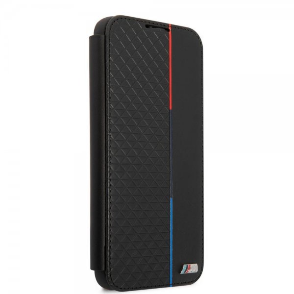BMW Samsung Galaxy S22 Plus Fodral Triangle Pattern & Tricolor Stripe Svart