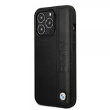 BMW iPhone 14 Pro Max Skal Big Logo Stripe Svart