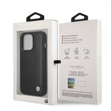 BMW iPhone 14 Pro Max Skal Big Logo Stripe Svart