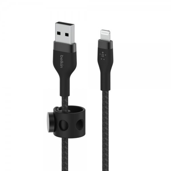 Belkin BOOST CHARGE USB-A to LTG_Braided Silicon 1m Svart