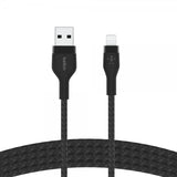 Belkin BOOST CHARGE USB-A to LTG_Braided Silicon 1m Svart