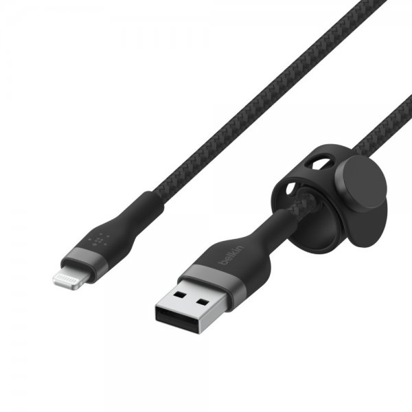 Belkin BOOST CHARGE USB-A to LTG_Braided Silicon 1m Svart