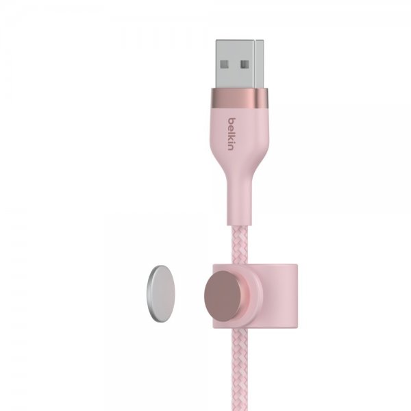 Belkin BOOST CHARGE USB-A to LTG_Braided Silicon 3m Rosa