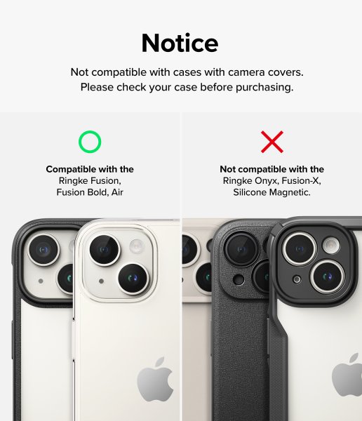 Ringke iPhone 15/iPhone 15 Plus Kameraskydd Camera Protector Glass 2-pack