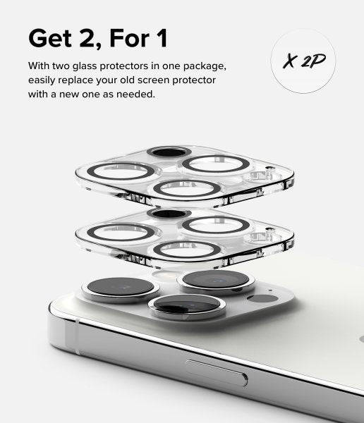 Ringke iPhone 15 Pro Kameraskydd Camera Protector Glass 2-pack