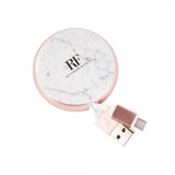 Richmond & Finch Cablewinder Type-C White Marble