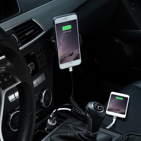 Just Mobile Billaddare USB Highway Max Svart Silver