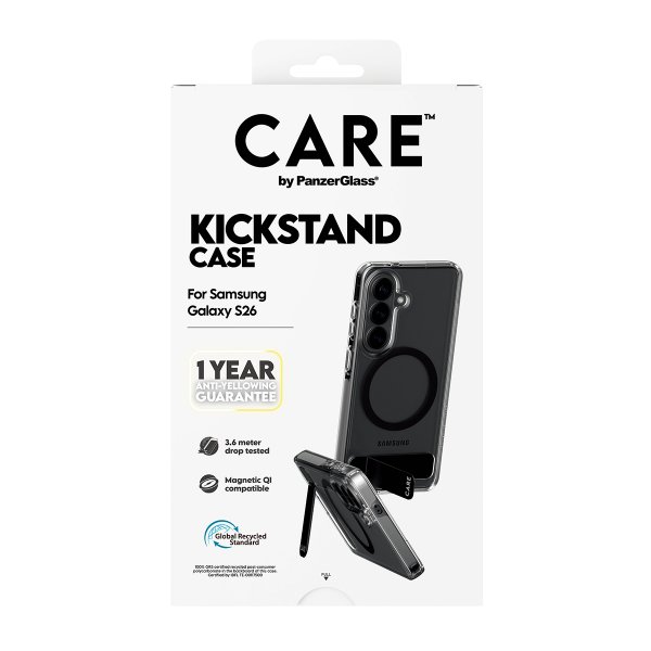 CARE by PanzerGlass Samsung Galaxy S26 Skal Kickstand MagSafe Transparent