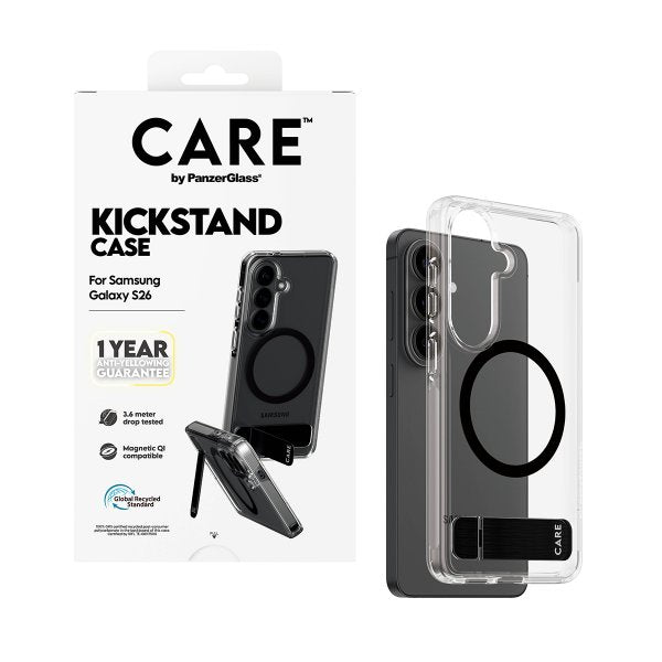 CARE by PanzerGlass Samsung Galaxy S26 Skal Kickstand MagSafe Transparent