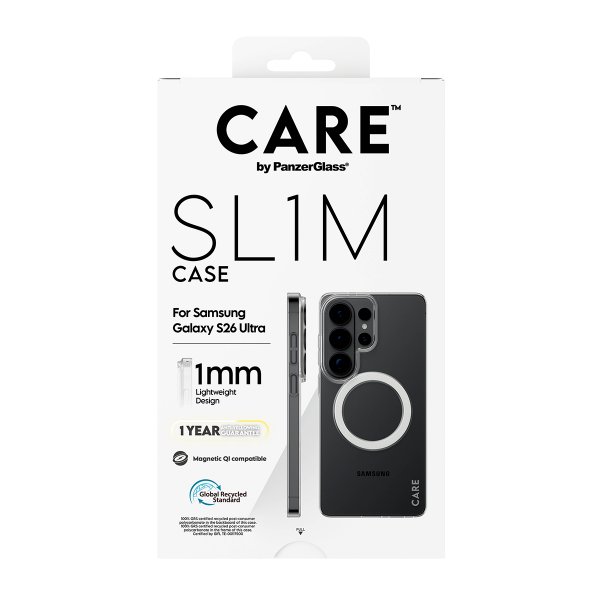 CARE by PanzerGlass Samsung Galaxy S26 Ultra Skal SL1M Transparent