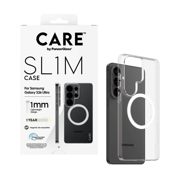 CARE by PanzerGlass Samsung Galaxy S26 Ultra Skal SL1M Transparent