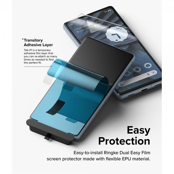 Ringke Google Pixel 7a Skärmskydd Dual Easy Film 2-pack