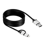 Just Mobile Kabel AluCable Duo USB-A/Micro-USB/Lightning 1.5m
