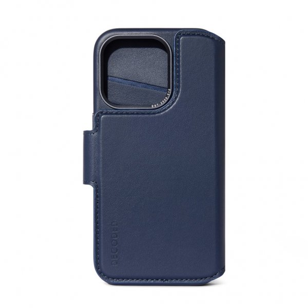 Decoded iPhone 15 Plus Fodral Leather Detachable Wallet True Navy