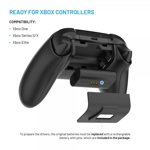 Fixed Dubbel Laddningsdocka till Xbox Series S, X och One Kontroller Svart