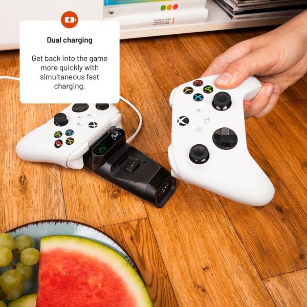 Fixed Dubbel Laddningsdocka till Xbox Series S, X och One Kontroller Svart