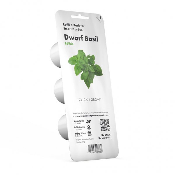 Click and Grow Smart Garden Refill 3-pack - Finbladig Basilika