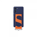 Samsung Original Galaxy S21 FE Skal Silicone Cover with Strap Navy