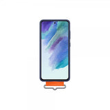 Samsung Original Galaxy S21 FE Skal Silicone Cover with Strap Navy
