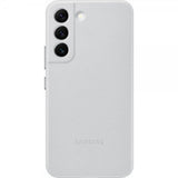 Samsung Original Galaxy S22 Skal Leather Cover Light Gray