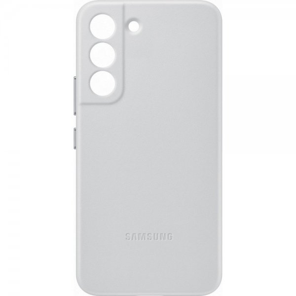 Samsung Original Galaxy S22 Skal Leather Cover Light Gray