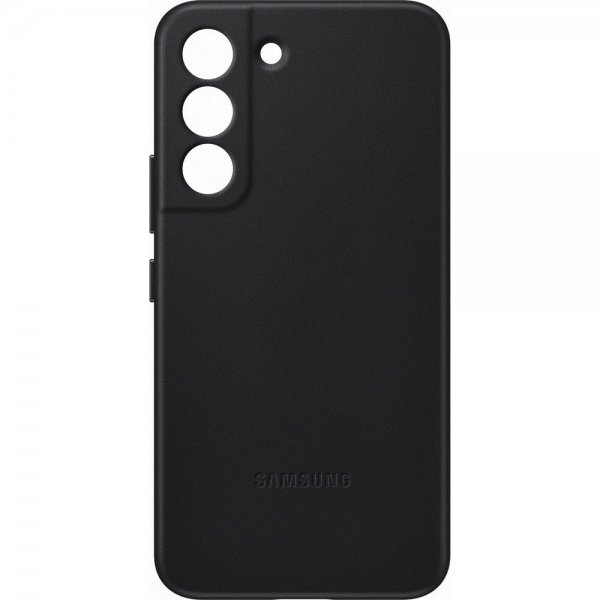 Samsung Original Galaxy S22 Plus Skal Leather Cover Svart