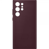 Samsung Original Galaxy S22 Ultra Skal Leather Cover Burgundy