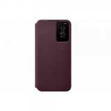 Samsung Original Galaxy S22 Fodral Smart Clear View Cover Burgundy