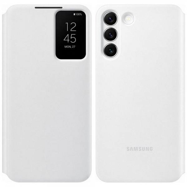 Samsung Original Galaxy S22 Plus Fodral Smart Clear View Cover Vit