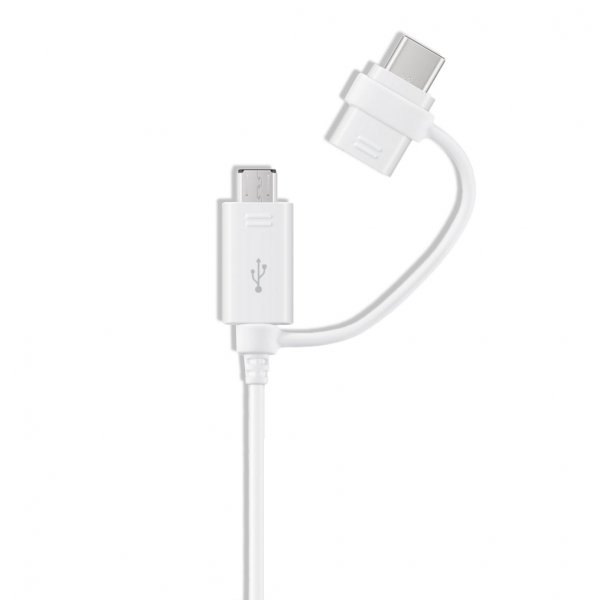 Samsung Data- och Laddningskabel USB Type-C/Micro-USB 1.5m Vit