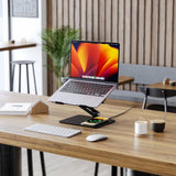 ALOGIC Elite Power Laptop Stand with Wireless Charger Svart